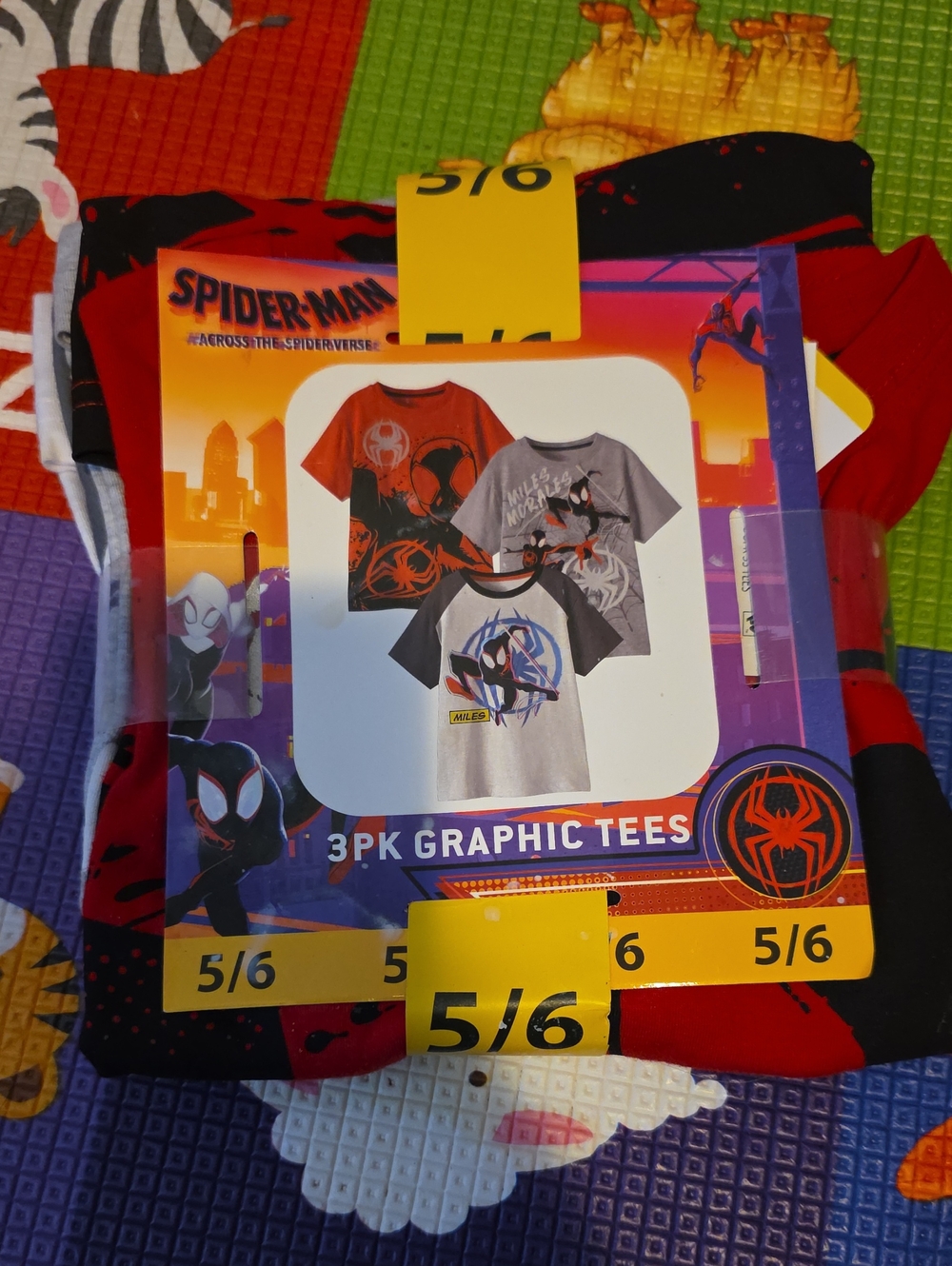 Marvel Spider-Man 3-Pack Graphic Tees - Red, Gray, Black